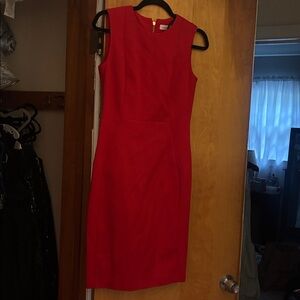 Calvin Klein Elegant Red Sleeveless Dress